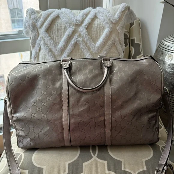 Gucci Metallic Monogram Carry On Convertible Duffle